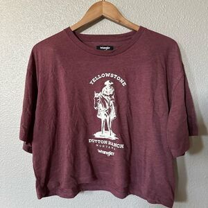 NWOT Wrangler Yellow Stone Crop Style Women's Top Size S